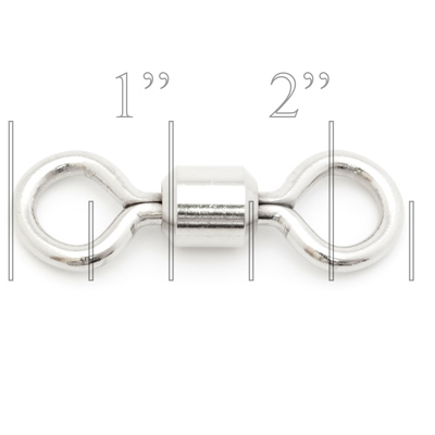 Rosco swivels, size 12/0, to scale. SV-BIG